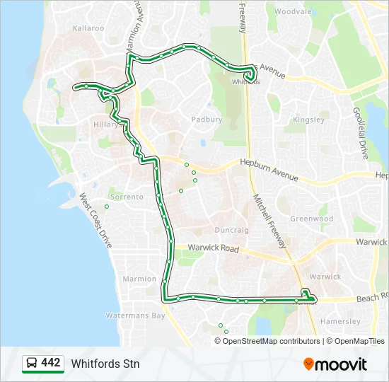 442 Bus Line Map