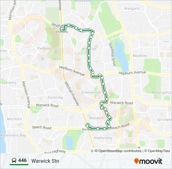 446 Bus Line Map
