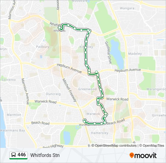 446 bus Line Map