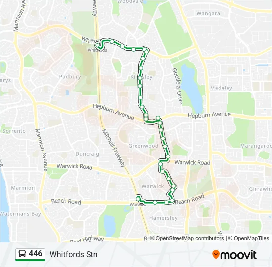 446 Bus Line Map