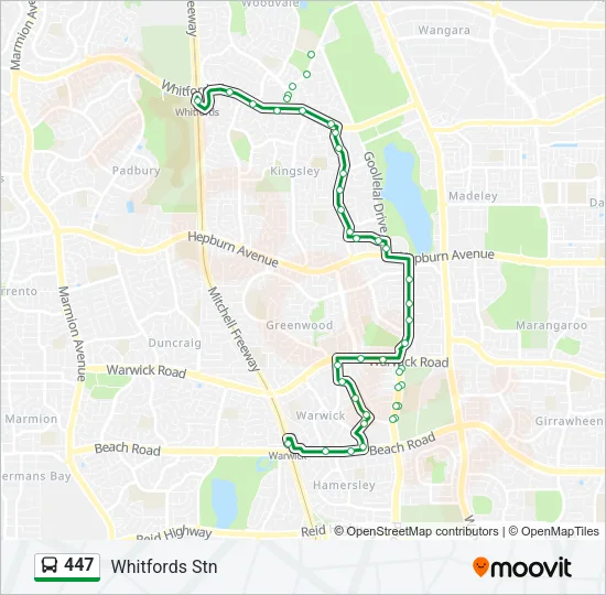 447 Bus Line Map