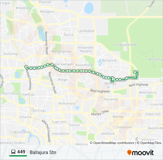 449 Bus Line Map