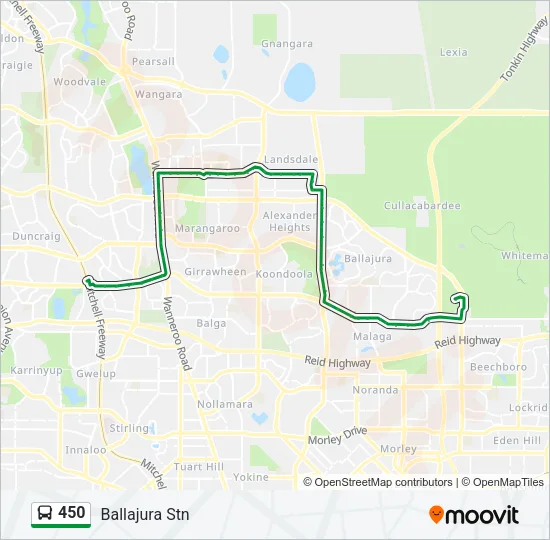 450 Bus Line Map
