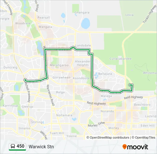 450 Bus Line Map