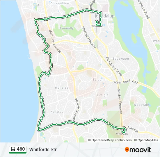 460 Bus Line Map