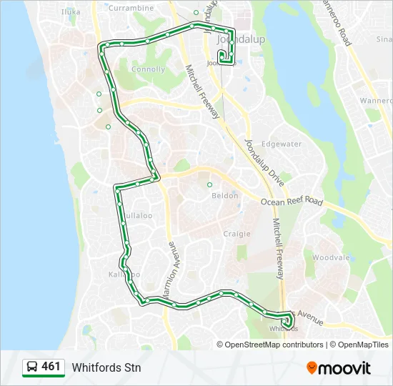 461 Bus Line Map