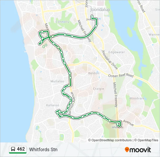462 Bus Line Map
