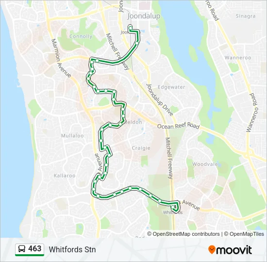463 Bus Line Map