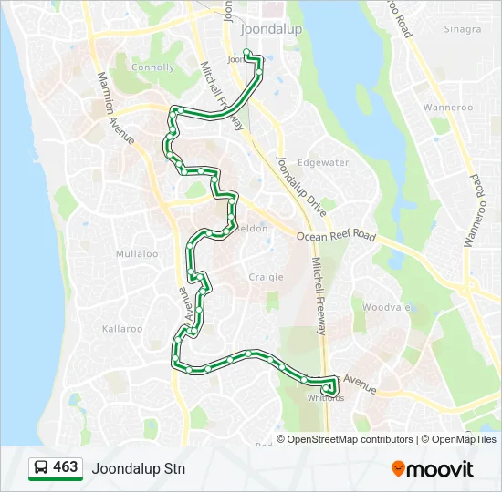 463 Bus Line Map