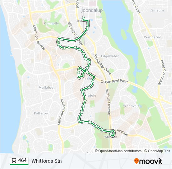 464 bus Line Map