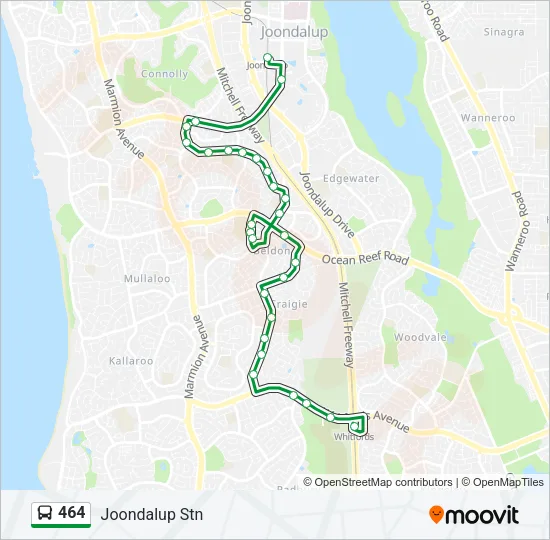 464 Bus Line Map