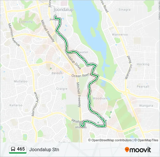 465 Bus Line Map