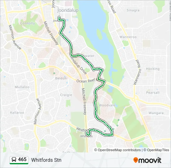 465 Bus Line Map