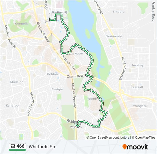 466 bus Line Map