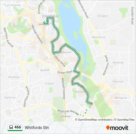466 Bus Line Map