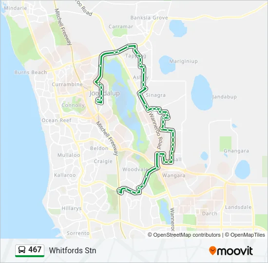 467 Bus Line Map