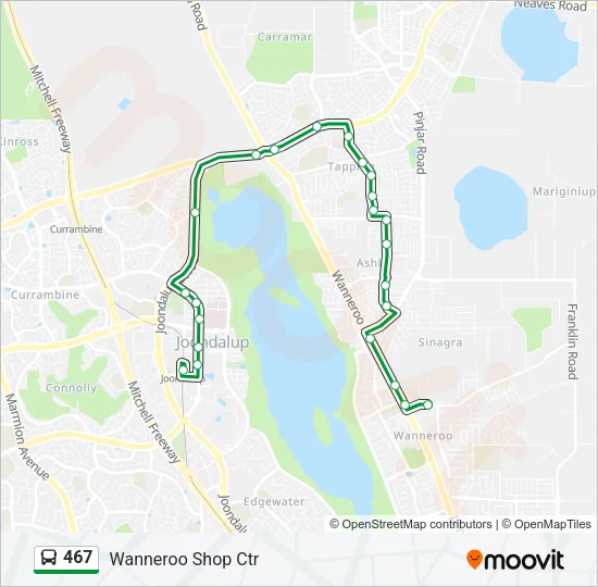 467 Bus Line Map