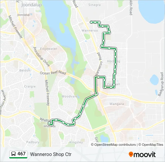 467 Bus Line Map