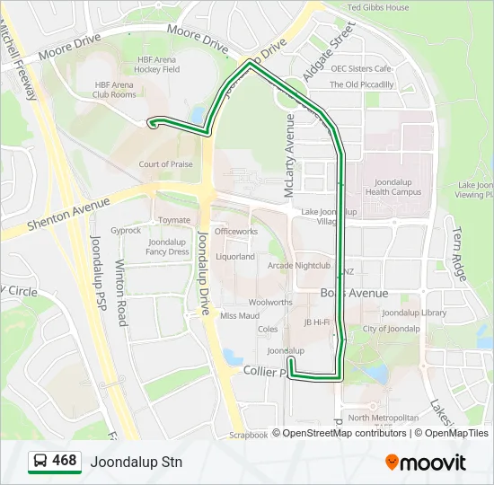 Mapa de 468 de autobús