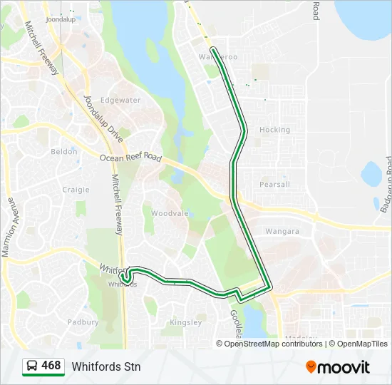 468 Bus Line Map