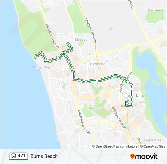 471 Bus Line Map