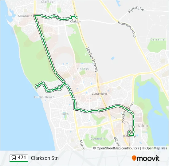 471 Bus Line Map