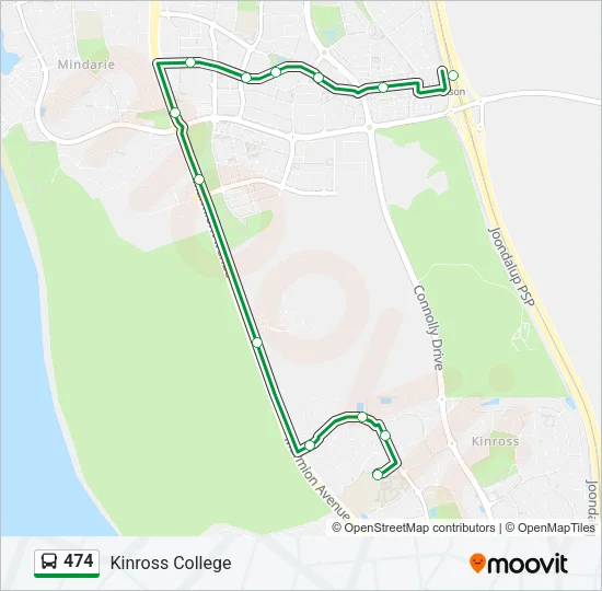 474 Bus Line Map