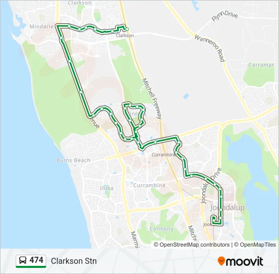 474 Bus Line Map