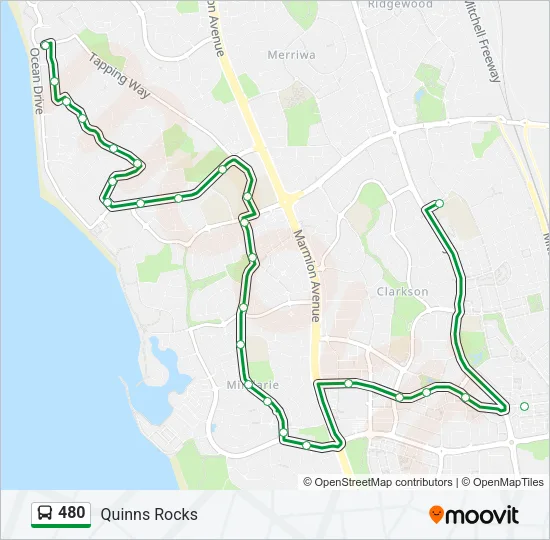 480 Bus Line Map