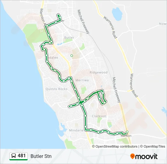 481 Bus Line Map