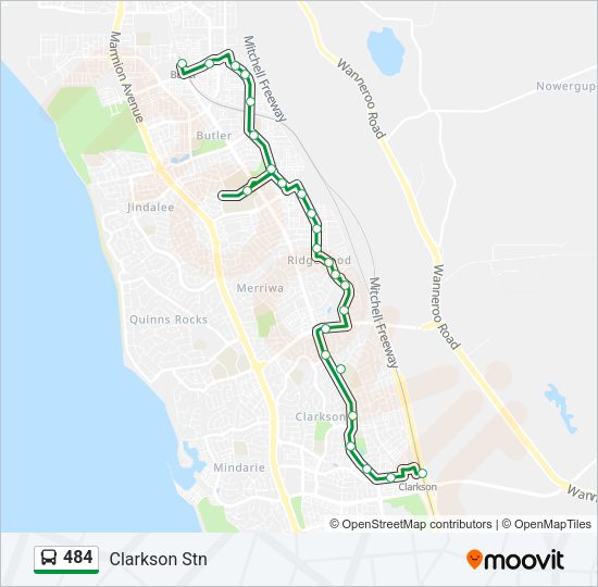 484 bus Line Map