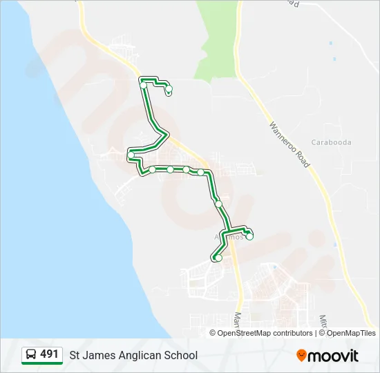 491 Bus Line Map