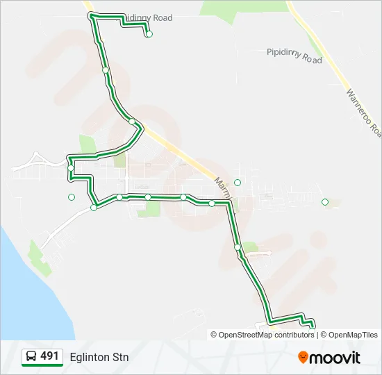 491 Bus Line Map