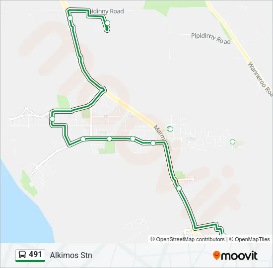 491 Bus Line Map