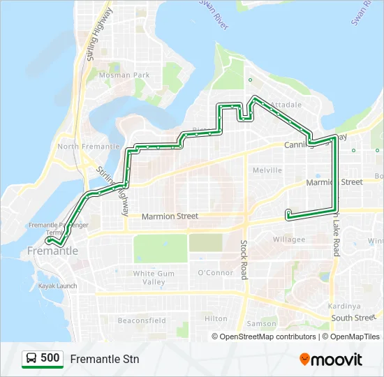 500 Bus Line Map