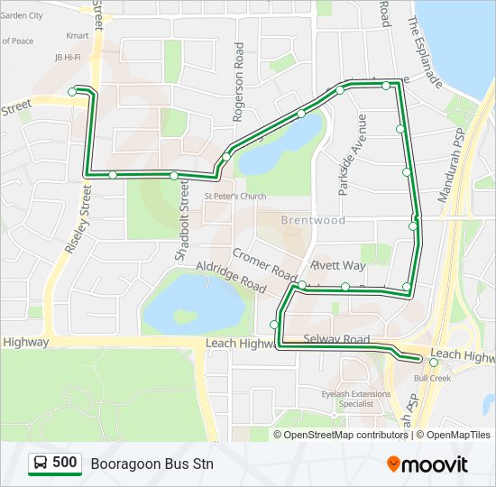 500 bus Line Map