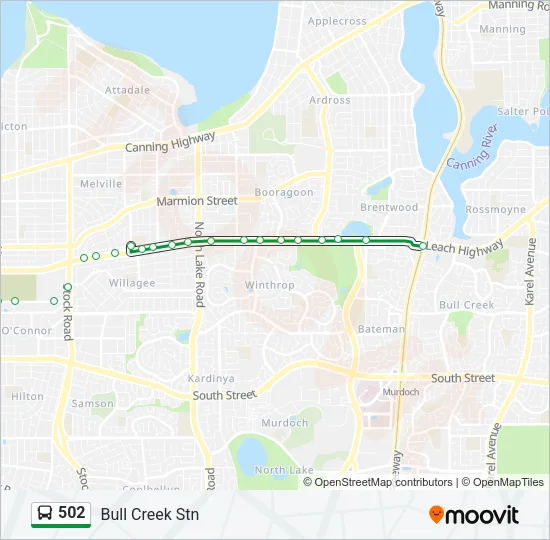 502 Bus Line Map