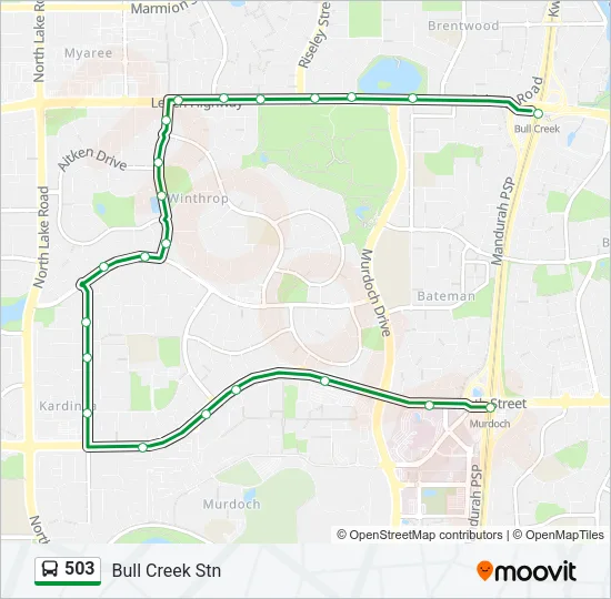 503 Bus Line Map