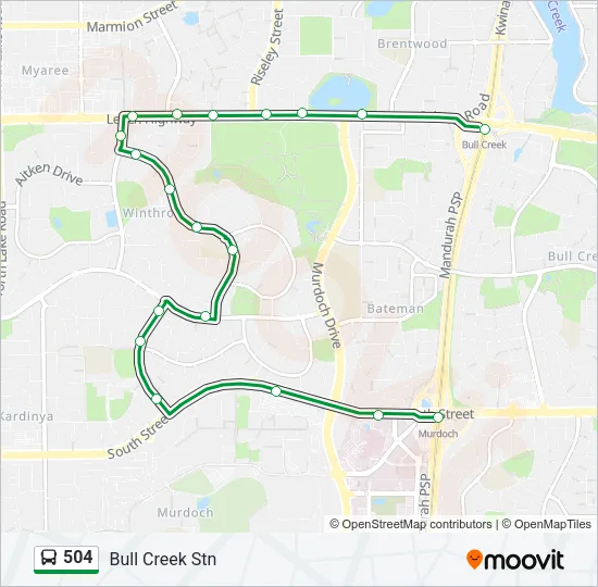 504 Bus Line Map