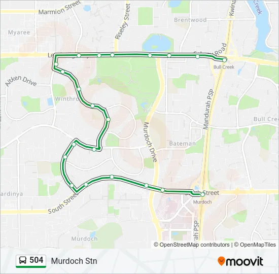 504 Bus Line Map