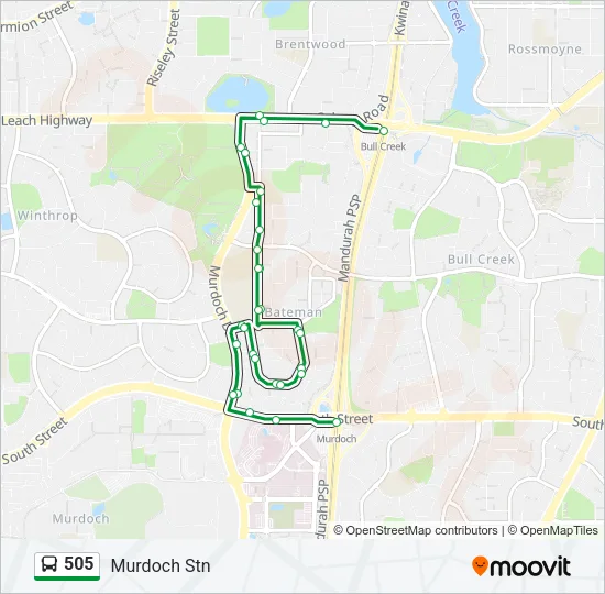 505 Bus Line Map