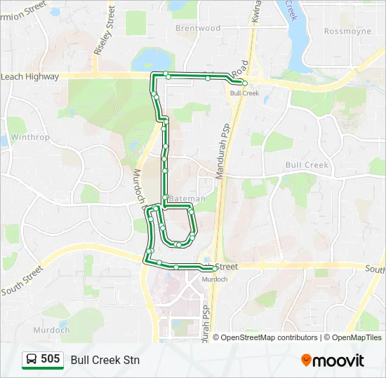505 Bus Line Map