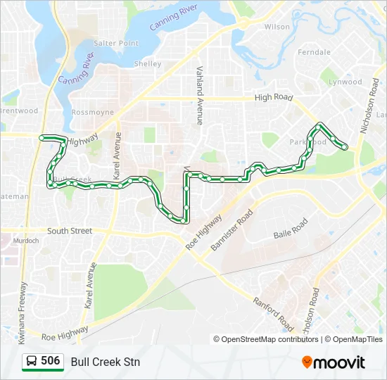 506 Bus Line Map