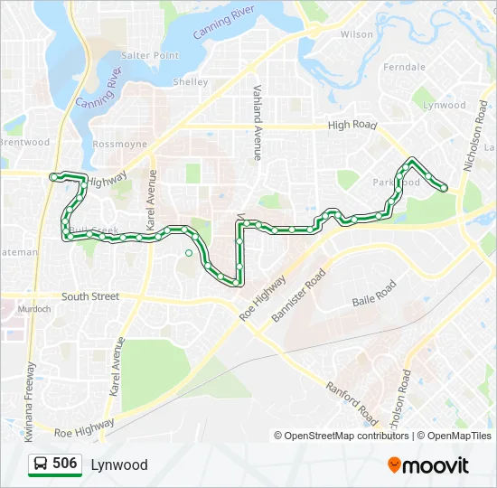 506 Bus Line Map