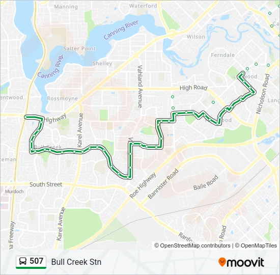 507 Bus Line Map