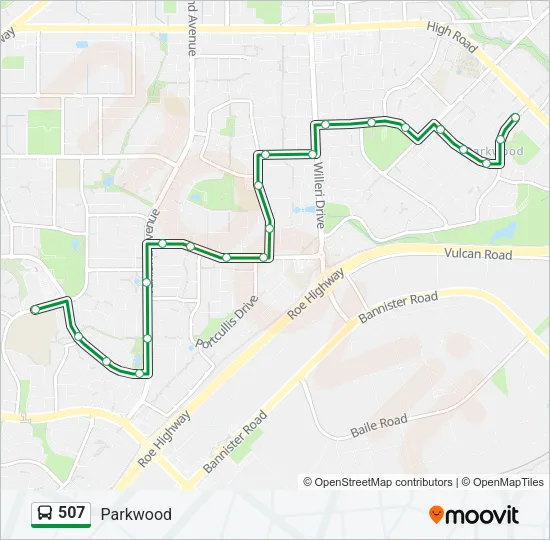 507 Bus Line Map