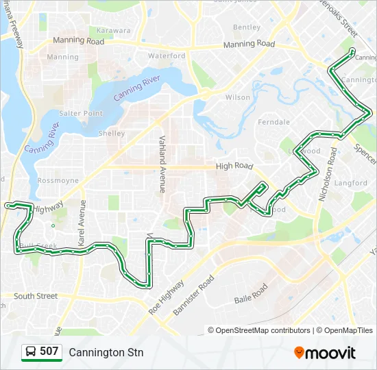 507 Bus Line Map