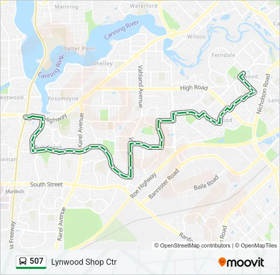 507 Bus Line Map