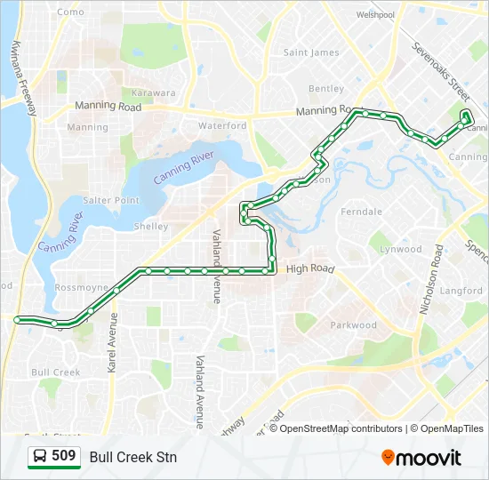 509 Bus Line Map
