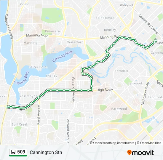 509 Bus Line Map